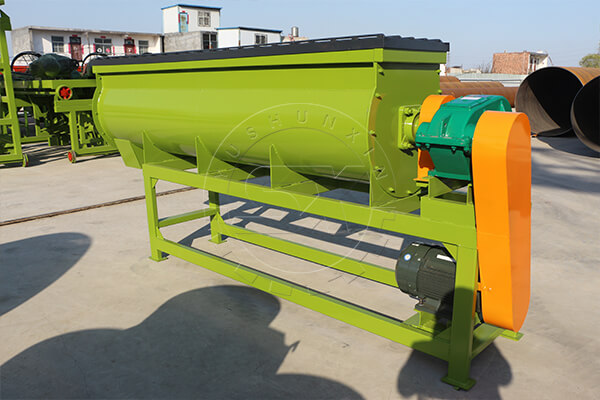 Single Shaft Mixer Used in the Fertilizer Blending Process in Granulation Plant